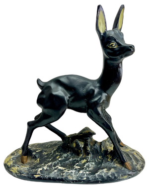 Hand-Painted Bambi Sculpture in Plaster, 1935
