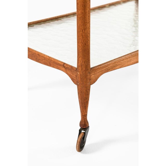 Trolley in Brass, Glass and Walnut attributed to Peder Moos, 1948 For Sale - Image 6 of 9