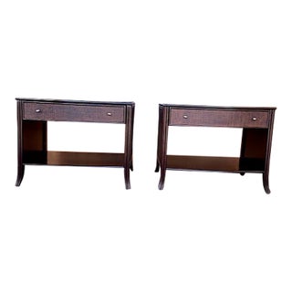 Barbara Barry for McGuire Night Tables, A Pair For Sale