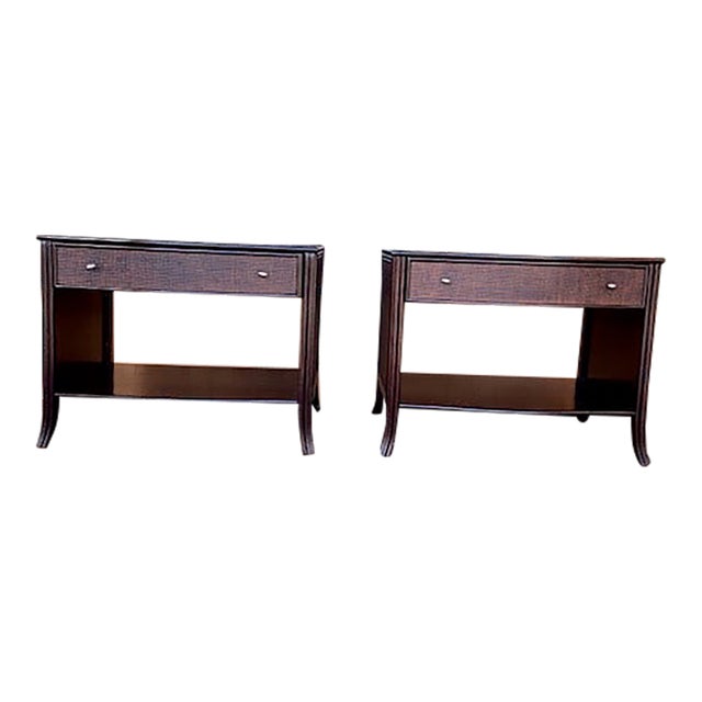 Barbara Barry for McGuire Night Tables, A Pair For Sale