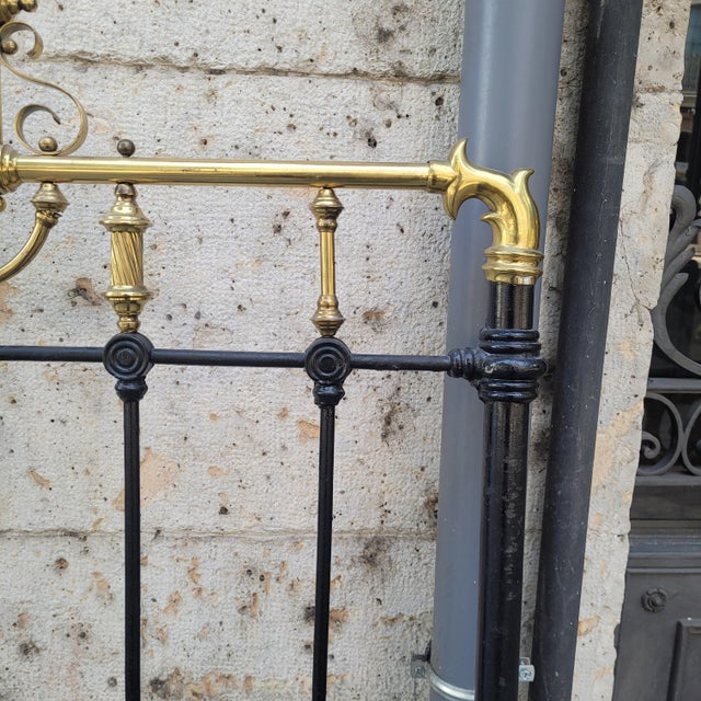 Art Nouveau Style Wrought Iron Bed Headboard, Spain, 1930s For Sale - Image 13 of 18