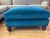Custom velvet ottoman with mahogany legs. Made to coordinate with "Custom Three-Piece Sectional Sofa" from other listing....