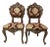 Pair of Antique Late 19th Century Rococo Revival Mahogany & Crimson Velvet Side Chairs For Sale