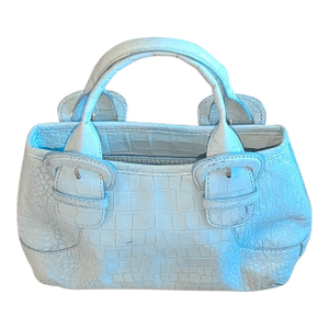 1990s Cole Hahn Mini Faux Alligator Handbag