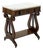 Antique Marble Top Mahogany Lyre Table For Sale