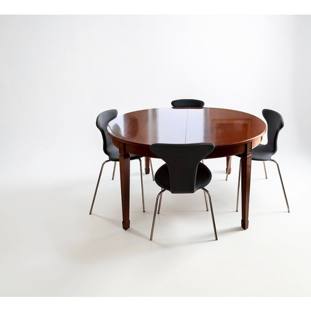 Brown Mid-20th Century Hepplewhite Mahogany Dining Table with Extension, Denmark For Sale - Image 8 of 17
