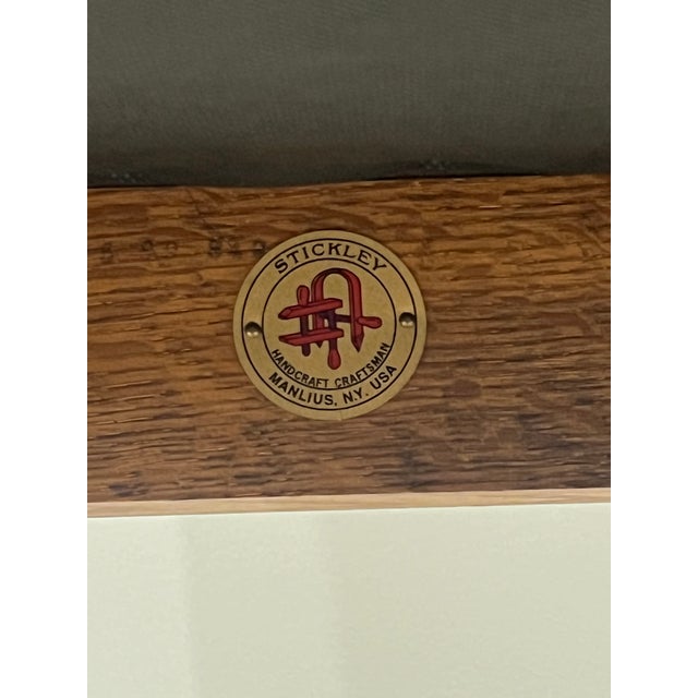 Stickley Mission Oak Leather Back Cottage Side Chair For Sale - Image 11 of 12