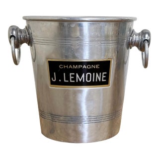 Vintage French Aluminum J.Lemoine Champagne Chiller Ice Bucket For Sale