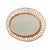 Mid-Century Modern mirror bamboo and rattan handcrafted, circa 1960 Traditionally manufactured in French. By unknown...