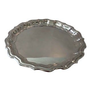1990s Kent Silversmiths Silverplate Tray For Sale