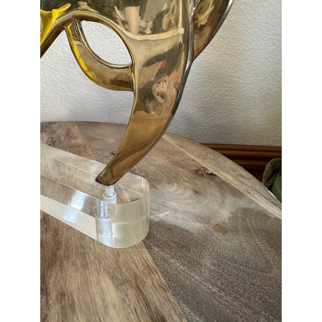 Early 20th Century Werkstätte Stretching Brass Cat on Clear Plinth Hagenauer Style For Sale - Image 16 of 17