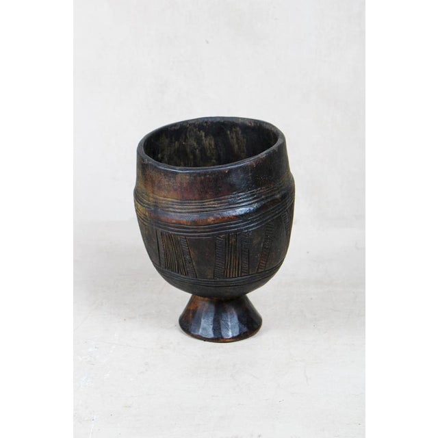 Vintage Ethiopian Cup in Wood For Sale - Image 3 of 5