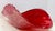 Large Festive Hand-Blown Crimson Red and White Speckled Art Glass Conch Shell Centerpiece For Sale - Image 4 of 15