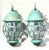 Funky Vintage Pair of Solid Brass Verdigris Wall Lanterns - 14”h X 7” W X 8”.5 D For Sale - Image 13 of 17