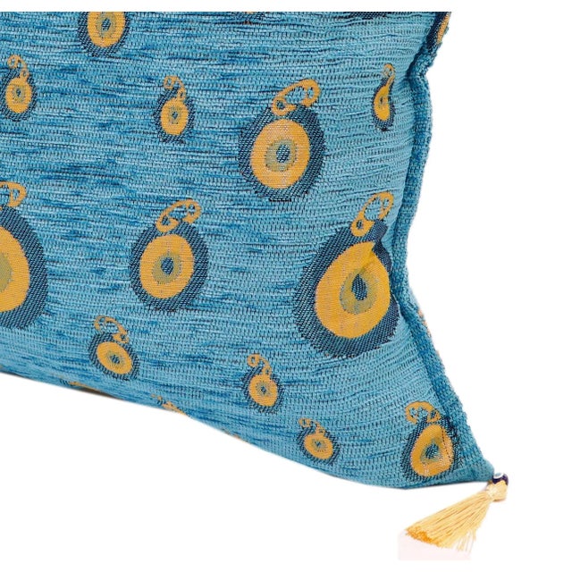 Contemporary 1990s Starry Night Glory Chenille Decorative Turkish Pillow For Sale - Image 3 of 6