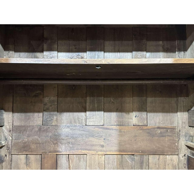 Antique Breton Wardrobe in Oak and Chestnut, 1800s For Sale - Image 12 of 18
