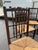 This is a beautiful set of 6 early 19th century English chairs with lovely spindle backs. The rush seats are in excellent...
