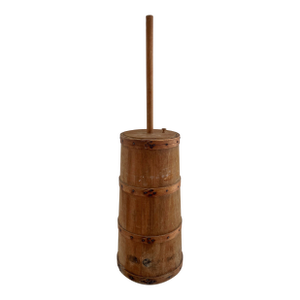 Antique Wood Butter Churn With Lid & Dasher – Late 1800s to Early 1900s