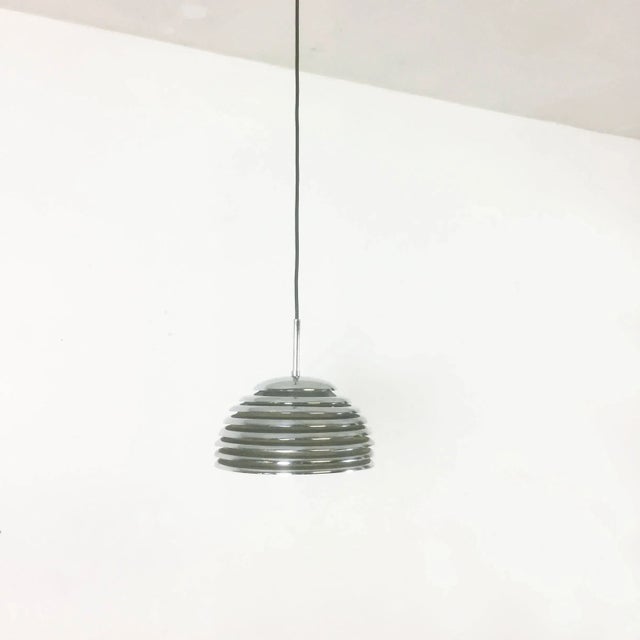 German Chrome Hanging Pendant Lamp by Kazuo Motozawa for Staff, 1960s For Sale - Image 4 of 11