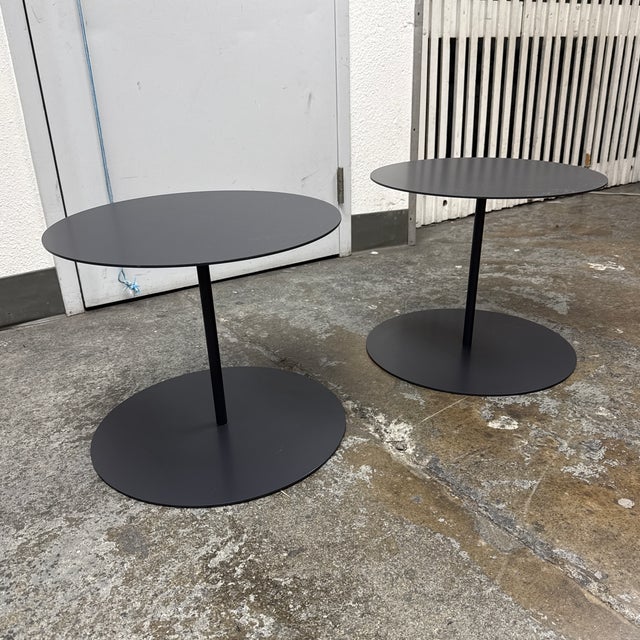 Contemporary Giulio Cappellini for Cappellini Gong Side Tables, Pair For Sale - Image 3 of 12