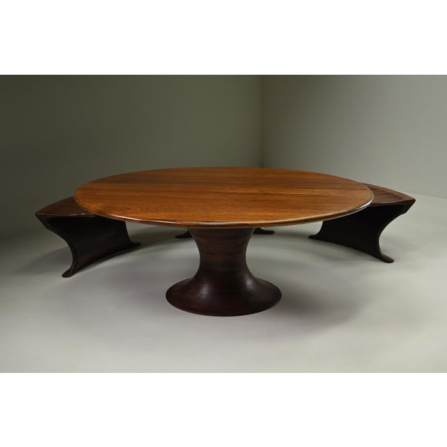 Oval Dining Set by Marc Van Rampeberg for Rampelberg Designs, 1990s, Set of 3 For Sale - Image 4 of 10