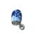 Ceramic Oriental Flowers Graphic Blue White Point Lid Oval Porcelain Jar For Sale - Image 7 of 8