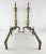 Vintage Hollywood Regency Heavy Brass Andirons- a Pair For Sale - Image 4 of 11