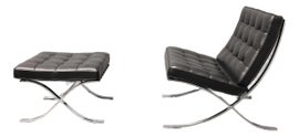 Example of Mies Van der Rohe Chair and Ottoman Sets