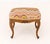 Louis XV Style Flame Stitch Upholstered Stool For Sale - Image 4 of 8