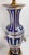 19th Century Pair of Bohemian Cameo Glass Table Lamp Vases With Greek Key Design in Blue For Sale - Image 4 of 16