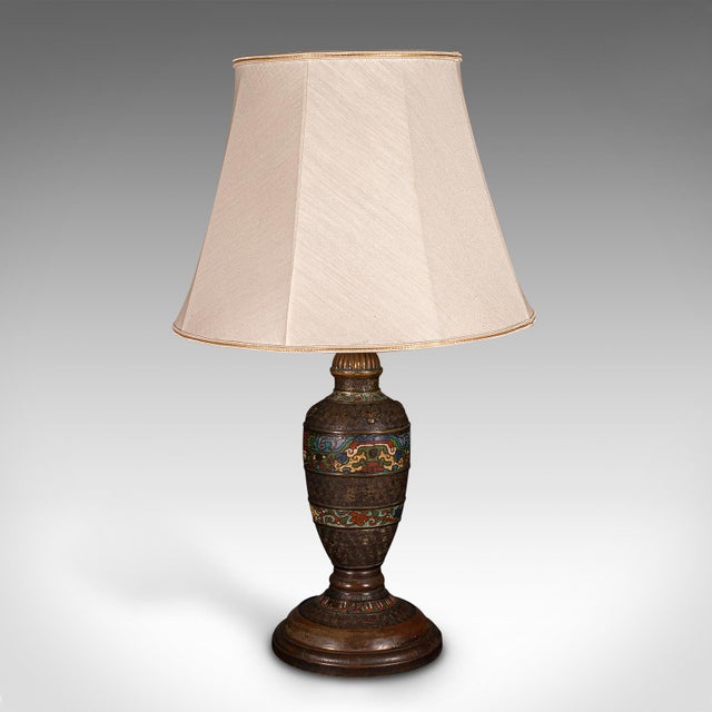 Victorian 1850's Antique Cloisonne Lamp For Sale - Image 3 of 10