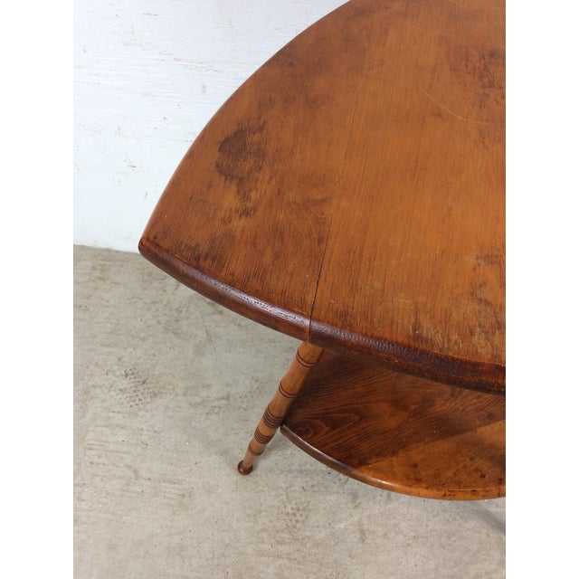 Mid Century Accent Table With Turned Wood Bamboo Style Legs For Sale In New York - Image 6 of 18