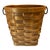 Vintage Woven Slat Wicker Planter Basket For Sale
