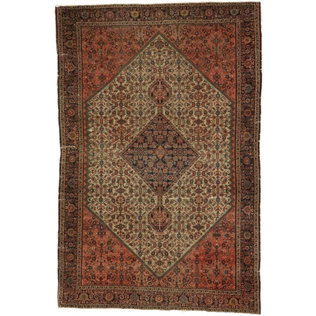 Antique Persian Farahan Rug For Sale - Image 11 of 11