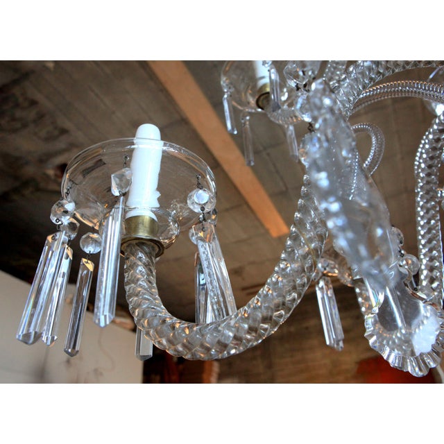 Bohemian Glass Chandelier For Sale - Image 5 of 14