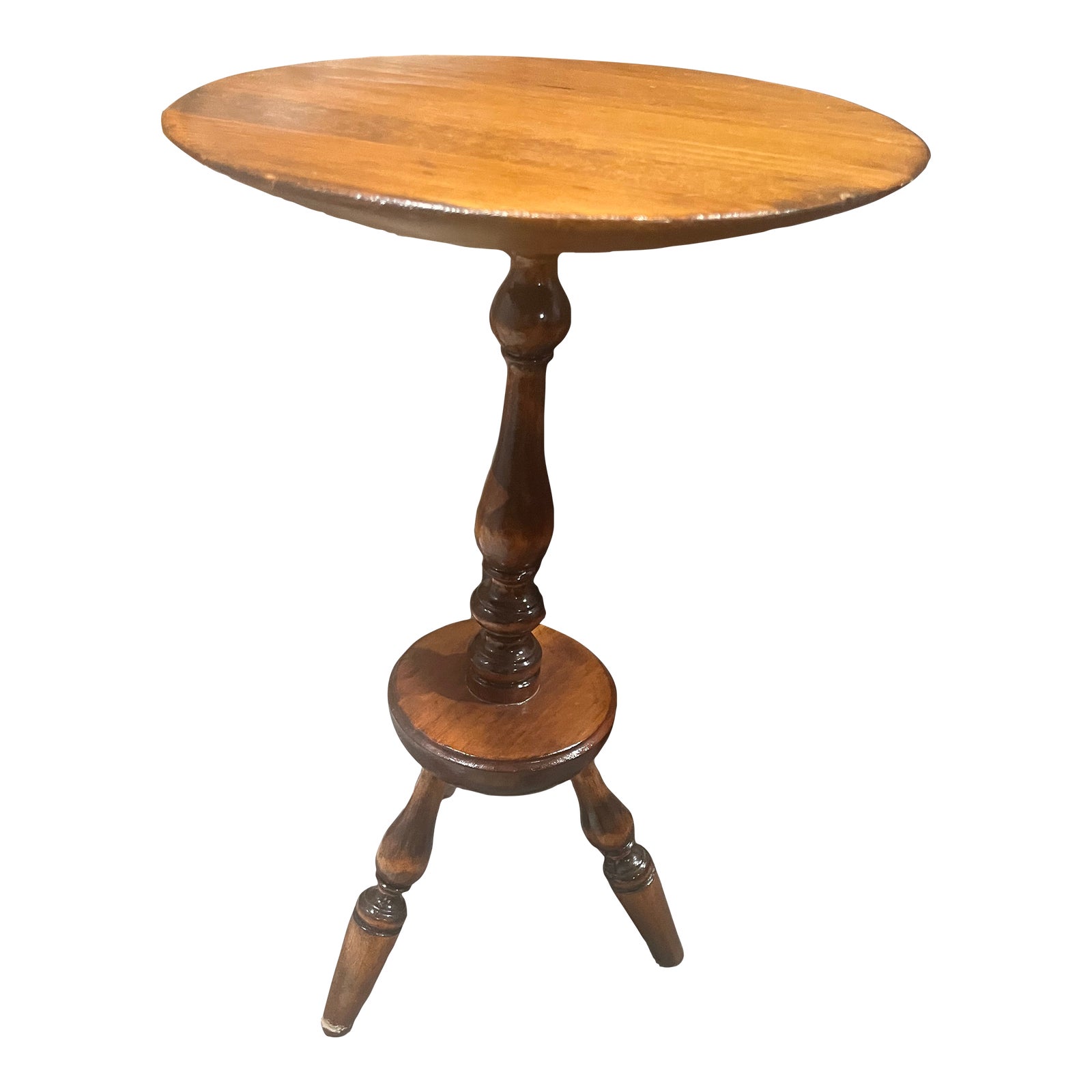 1960s Accent End Table. Made in New Hampshire by Local Artist Chairish