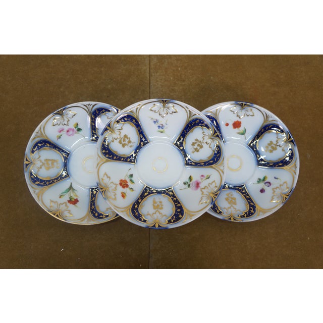 Antique Cobalt Blue & Gold Tea Coffee Demitasse Cups Dessert Plates China - 27 pcs For Sale - Image 10 of 17