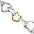 David Yurman David Yurman 18k Gold & Sterling Silver Open Heart Chain Link Bracelet For Sale - Image 4 of 8