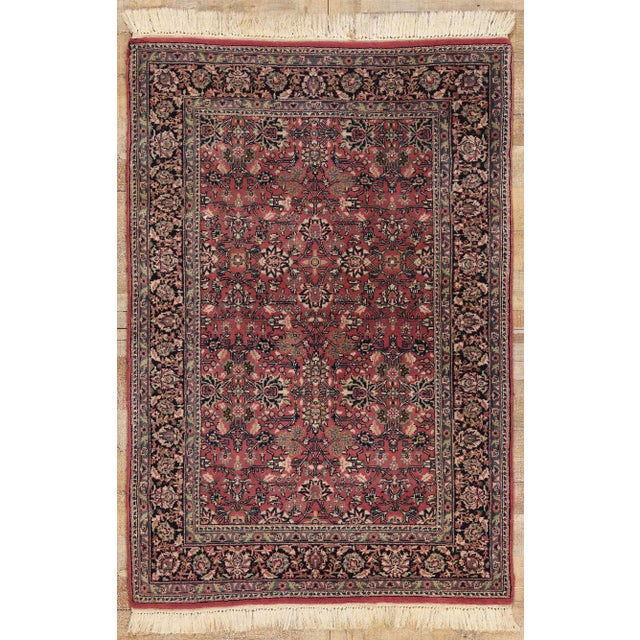 Vintage Red Persian Bijar Rug - 04'01 X 06'00 For Sale - Image 9 of 9