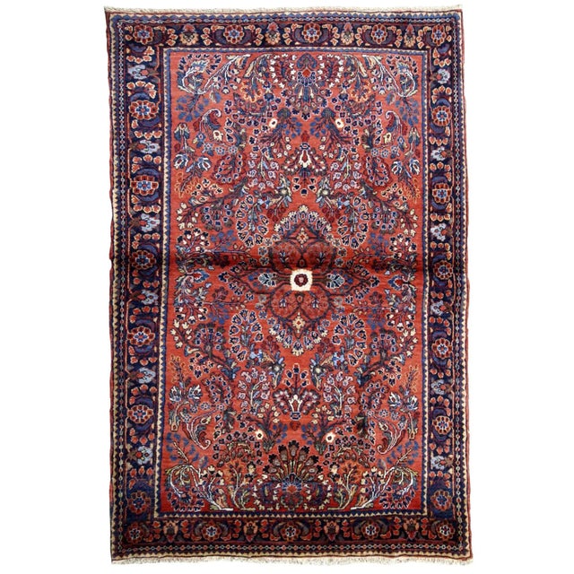 1920s Handmade Antique Persian Sarouk Rug For Sale - Image 9 of 9