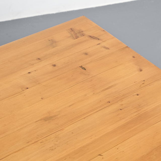 1970s Pine Dining Table for Les Arcs, France, 1970s For Sale - Image 5 of 13