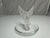Lalique Frosted Crystal Thalie Dove Pin Tray for your consideration. The ring holder measures approx. 4 inches tall and...