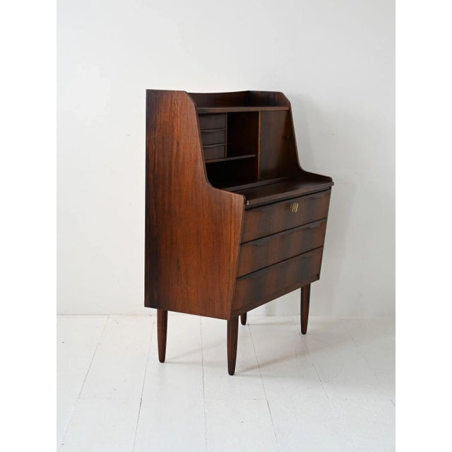 Vintage Scandinavian Secretaire in Rosewood, 1960s For Sale - Image 3 of 10