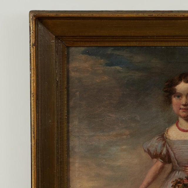 Pair of Antique English Portraits of the Binns Sisters For Sale - Image 4 of 18