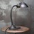 Industrial Brown Cast Iron Table Desk Light from Erpe, Belgium For Sale - Image 6 of 7