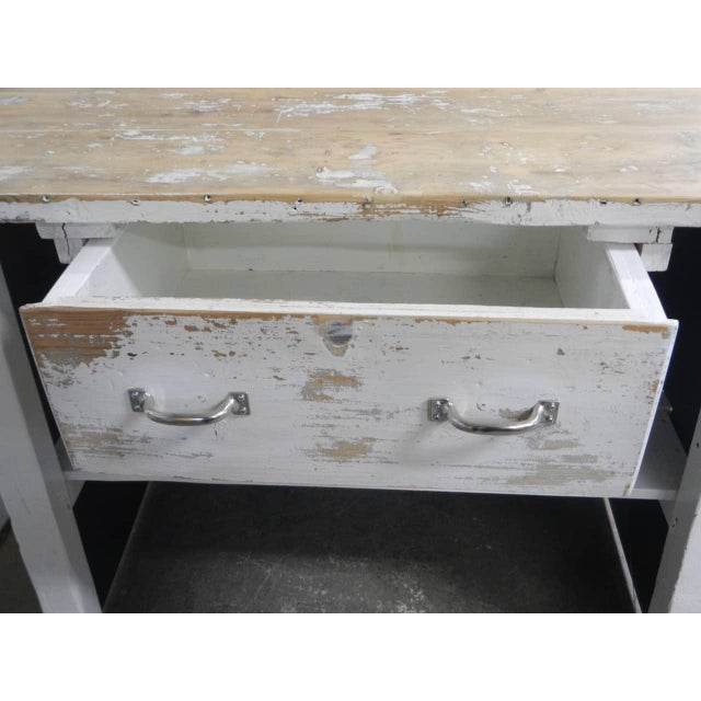 Fir and Metal Cash Register Counter, 1980 For Sale - Image 9 of 14