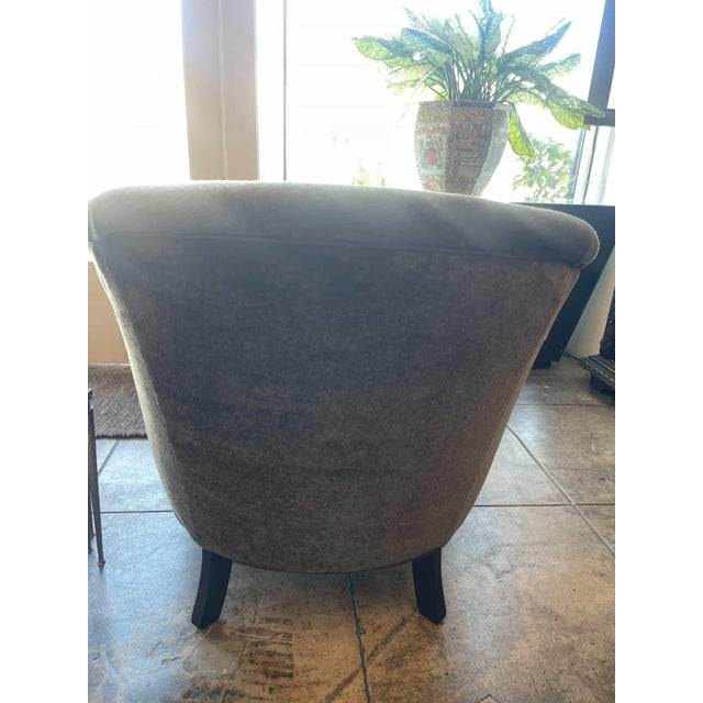 2020s Blue Mohair Arm Chair For Sale - Image 5 of 8