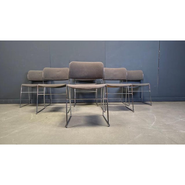 Gray 40/4 Chairs by David Rowland for Seid International, 1970s, Set of 6 For Sale - Image 8 of 12