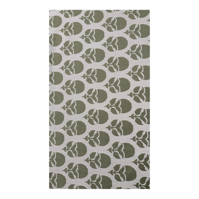 Thibaut “Willow” Green Botanical Upholstery Fabric – 2.88 Yards For Sale