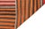 Mid 20th Century Orange Striped Vintage Kilim Rug For Sale - Image 4 of 6